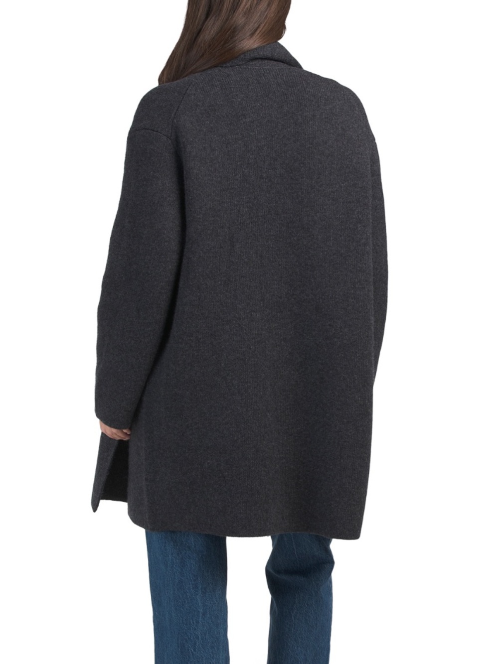 Vince Charcoal Wool Blend Draped Car Sweater Coat NWT - Picture 5 of 9